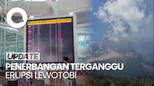 Video: Puluhan Penerbangan di Ngurah Rai Batal Imbas Erupsi Lewotobi