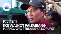 Video: Ekspresi Eks Walkot Palembang Harnojoyo Usai Jadi Tersangka Korupsi