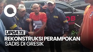 Video Rekonstruksi Perampokan Sadis di Gresik Jadi Tontonan Warga