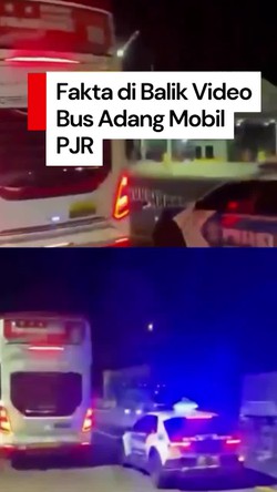 Video: Viral Bus Adang Mobil PJR di Tol Japek, Ini Kata Polisi