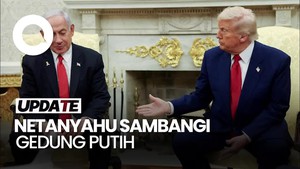 Video Donald Trump Sambut Langsung Netanyahu di Gedung Putih