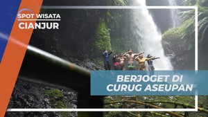 Menari dan Berjoget di Pinggir Curug Aseupan untuk Menghangatkan Suasana di Cianjur  