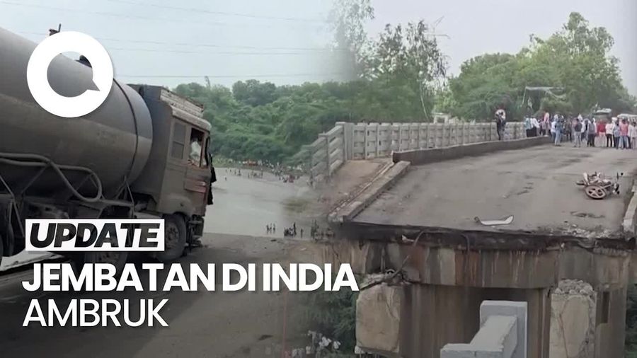Video: Jembatan di India Ambruk, 10 Orang Tewas