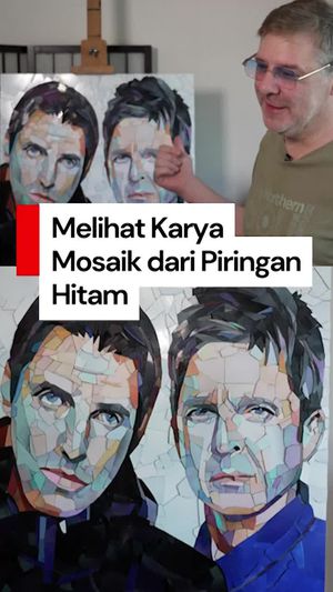 Video: Seniman Mosaik Ciptakan Karya Seni Oasis dari Piringan Hitam