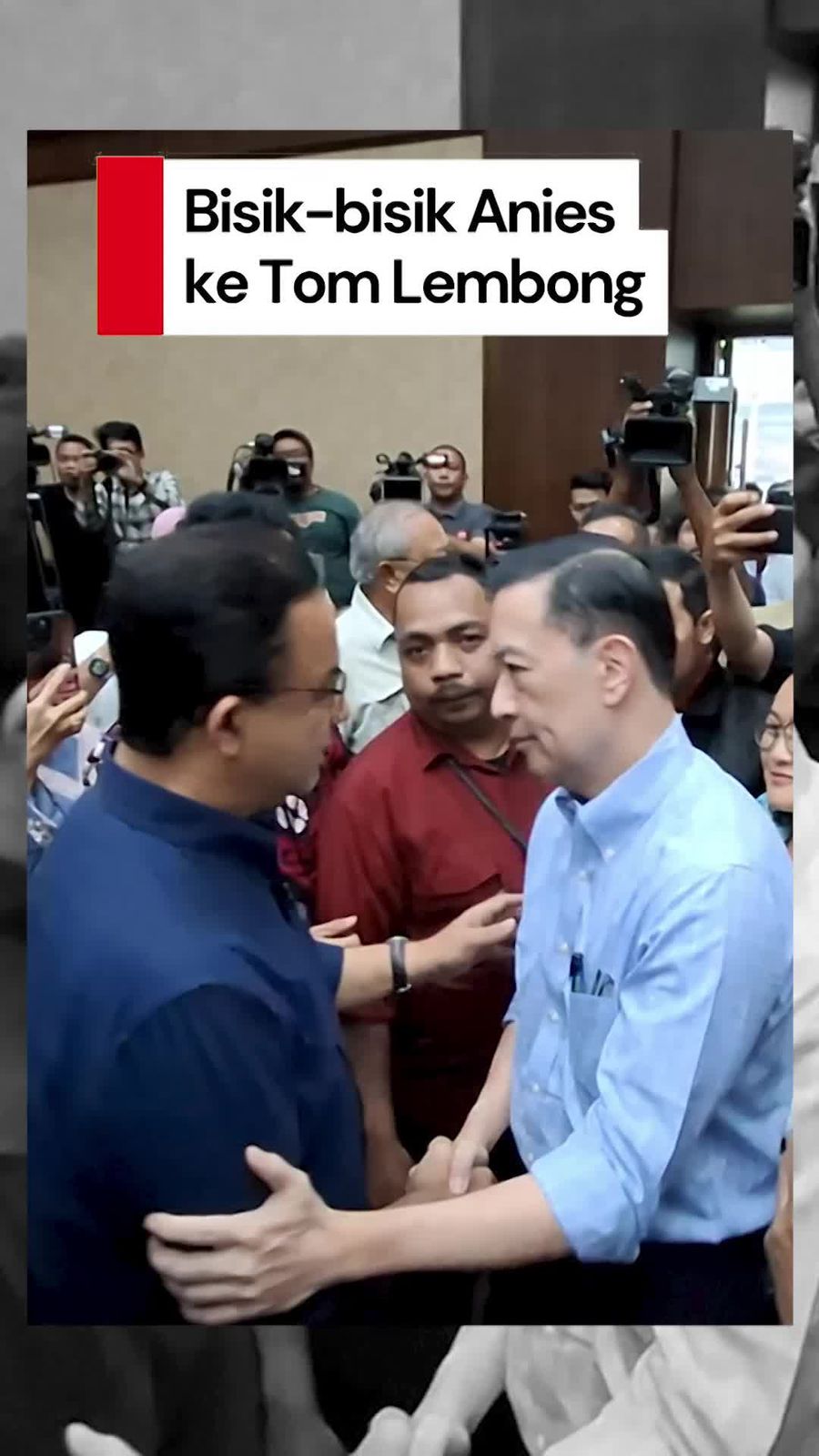 Video Bisikan Anies ke Tom Lembong Sebelum Pembacaan Pleidoi Kasus Gula