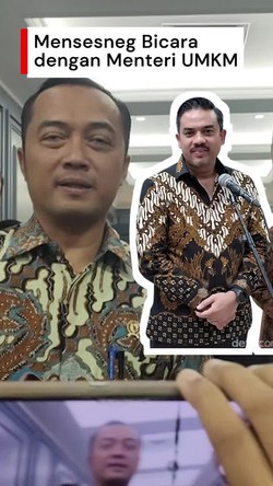 Video Mensesneg Mintai Keterangan Menteri UMKM Soal Viral Surat Istri ke Eropa