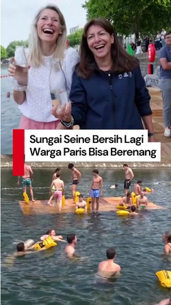 Video Sungai Seine Kini Jadi Kolam Renang Publik Paris