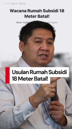 Video: Batalnya Usulan Rumah Subsidi 18 Meter