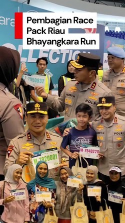 Video Kapolda Cek Pembagian Race Pack Riau Bhayangkara Run