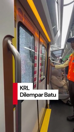 Video: Kondisi Kaca KRL Baru Jabodetabek Usai Dilempar Batu di Bogor