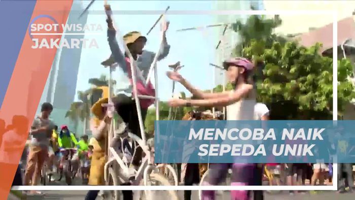 Mencoba Naik Sepeda Unik dan Menantang di Jakarta saat Car Free Day