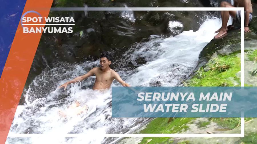 Merasakan Kegembiraan Main Water Slide di Air Terjun Greenstone Banyumas  