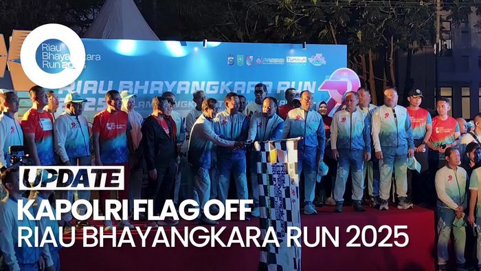 Video Momen Kapolri Didampingi Kapolda Buka Riau Bhayangkara Run 2025