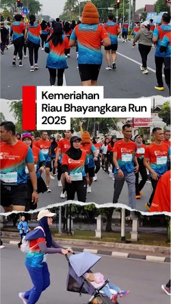 Video Meriahnya Riau Bhayangkara Run: Ada Pacu Jalur-Bayi Ikutan Lari