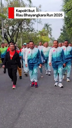 Video Kapolri Jalan Santai di Riau Bhayangkara Run 2025