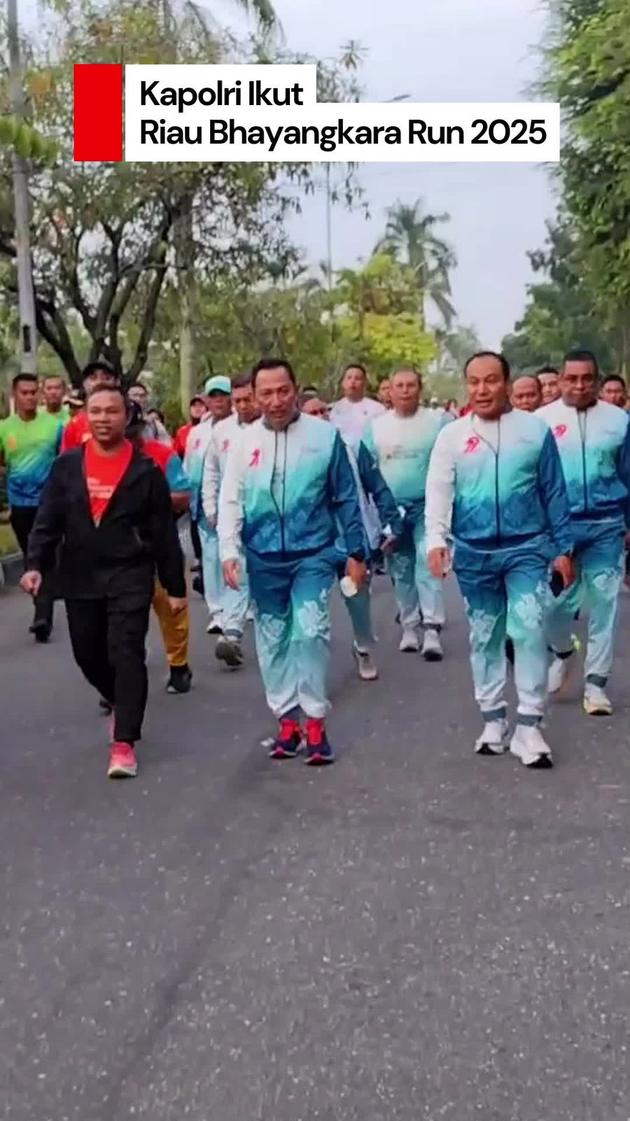 Video Kapolri Jalan Santai di Riau Bhayangkara Run 2025