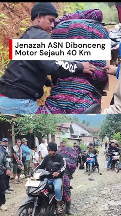 Video: Momen Pilu Jenazah ASN di Donggala Dibonceng Motor Sejauh 40 Km