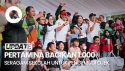 Pertamina bagikan 1.000 seragam sekolah untuk pengemudi ojek