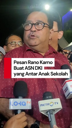 Video Kata Rano Karno Jika Ada ASN Telat Kerja karena Antar Anak Sekolah