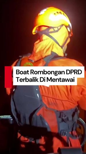 Video: Boat Rombongan DPRD Kepulauan Mentawai Terbalik, 10 Orang Hilang