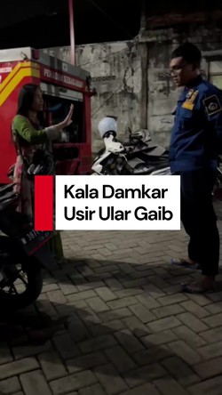 Video: Kata Petugas Damkar di Gresik soal Viral Bantu Warga Usir Ular Gaib