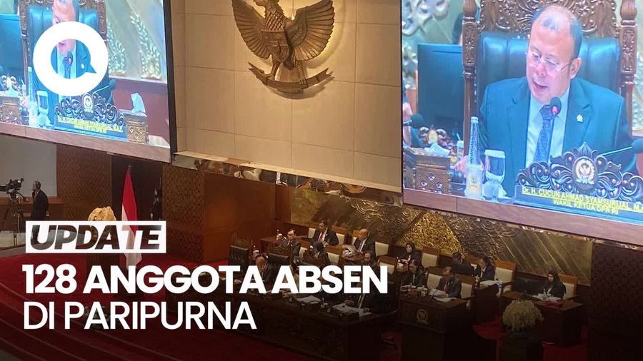   Video DPR Paripurna soal Pertanggungjawaban APBN, 128 Anggota Absen