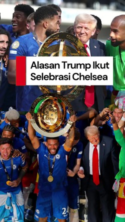 Video: Ternyata Ini Alasan Trump Ogah Turun Podium Saat Chelsea Selebrasi