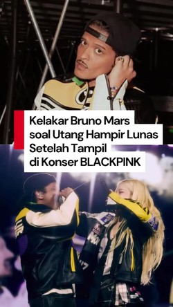 Video Guyon Bruno Mars Usai Tampil di Konser BLACKPINK: Utang Hampir Lunas
