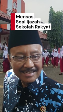 Video: Mensos Tegaskan Ijazah Sekolah Rakyat Setara dengan Sekolah Formal