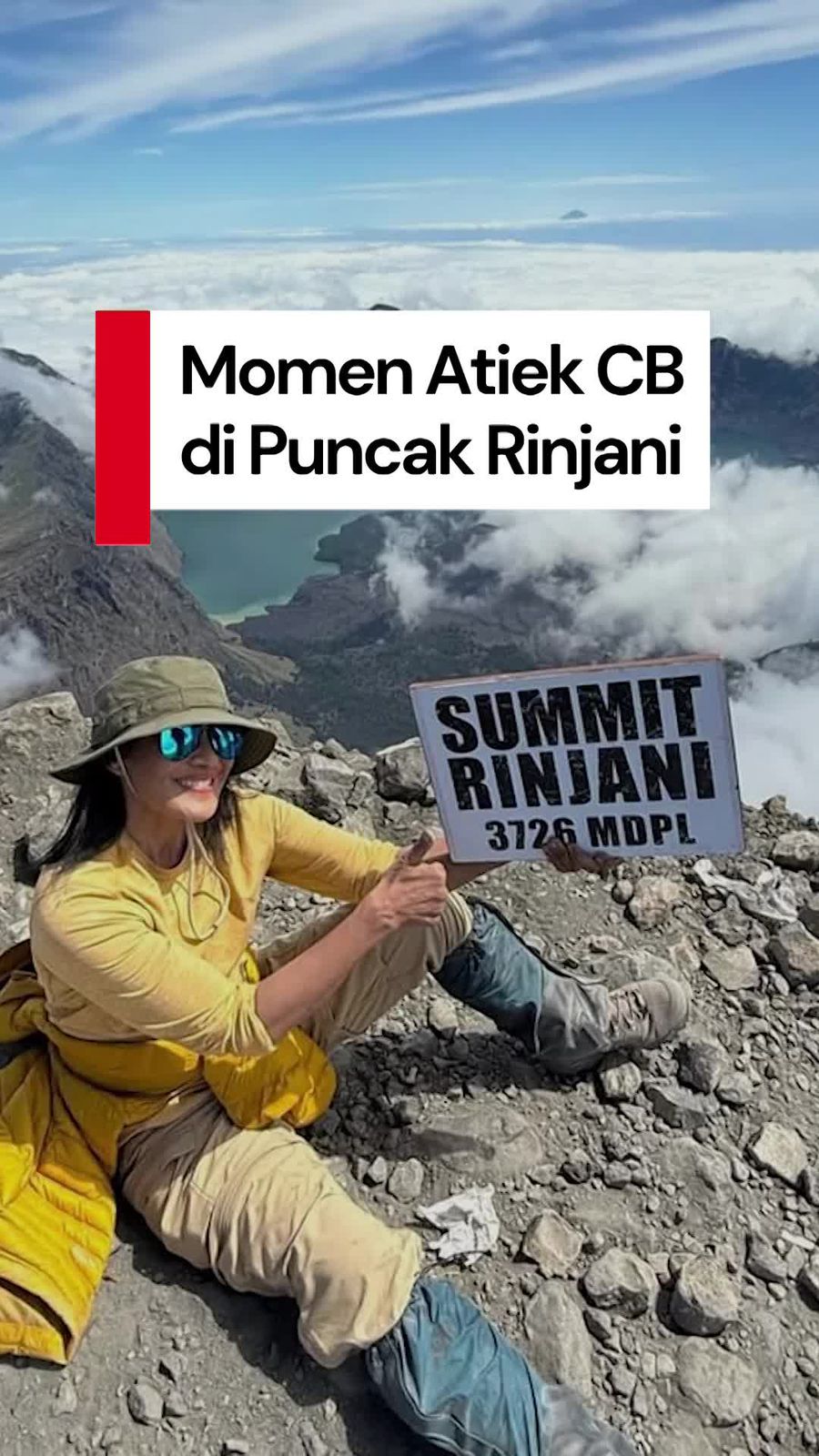 Video: Gaya Atiek CB Taklukkan Rinjani di Usia 62 Tahun