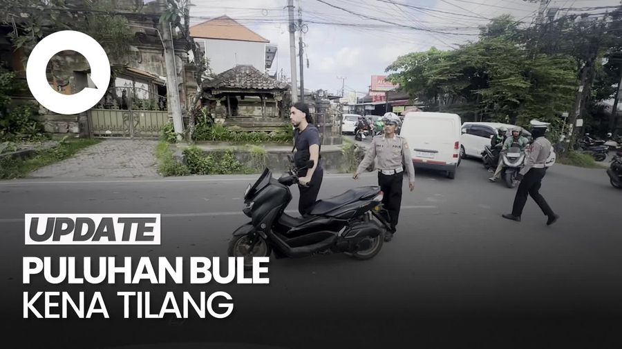 Video: Puluhan Bule di Bali Kena Tilang gegara Tak Pakai Helm