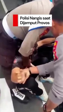 Video: Viral Polisi Nangis Minta Tolong saat Dijemput Provos di Ternate