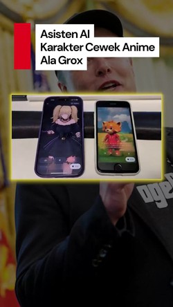 Video: Elon Musk Pamer Asisten AI Grox Berkarakter Cewek Anime
