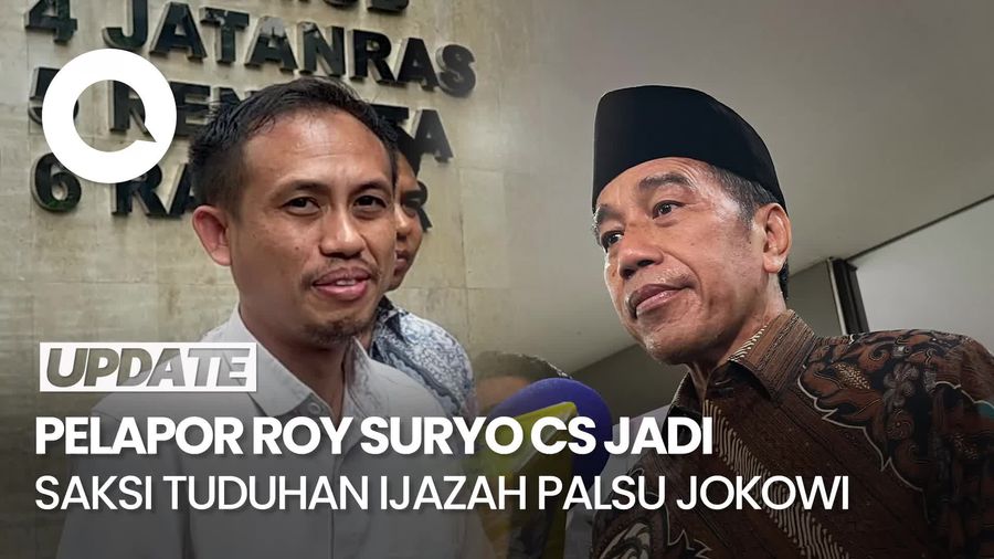 Video: Pelapor Roy Suryo Cs Jadi Saksi Kasus Tuduhan Ijazah Palsu Jokowi