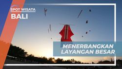 Menerbangkan Layangan Raksasa Bebean Bersama Warga dan Selebriti di Bali  