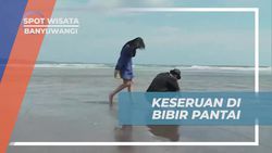 Serunya Bermain Kepiting di Bibir Pantai Ngagelan Banyuwangi Bersama Teman dan Warga  
