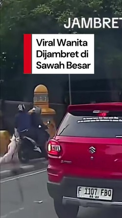 Video Viral Wanita Dijambret di Dekat Istiqlal, Korban Sampai Tersungkur