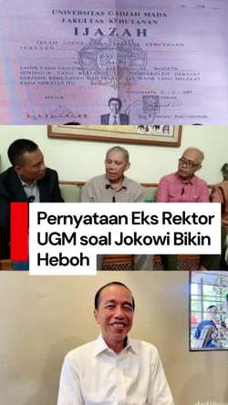 Video: Eks Rektor UGM Sebut Jokowi Tak Lulus, Lalu Pernyataannya Dicabut