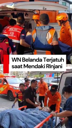 Video: Proses Evakuasi WN Belanda di Rinjani, Tim SAR Gunakan Helikopter