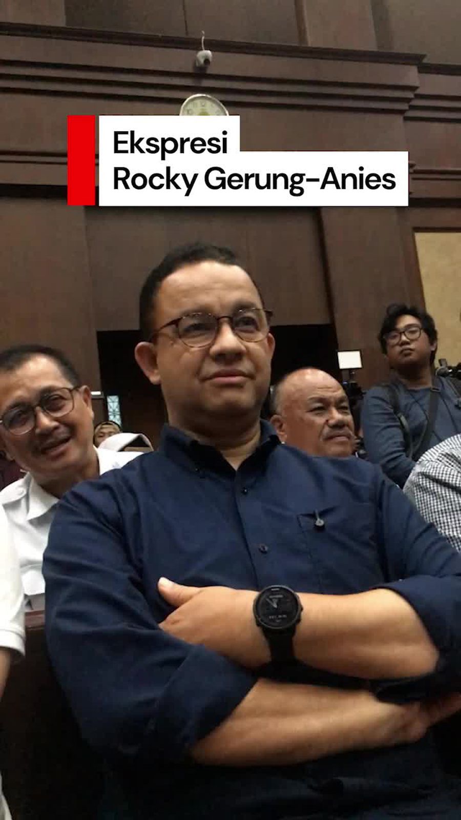Video Ekspresi Anies-Rocky Gerung saat Hakim Sebut Tom Lembong Bersalah