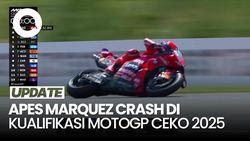 Video: Detik-detik Marquez Crash di Lap Akhir Kualifikasi MotoGP Ceko 2025