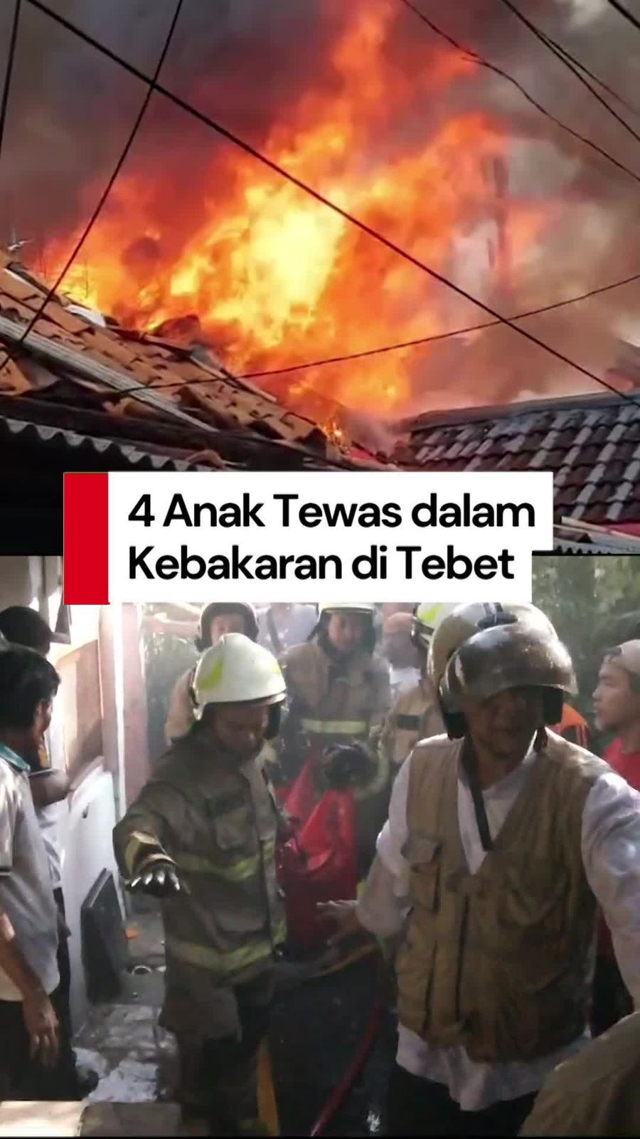 Video: Momen Haru Evakuasi 4 Jenazah Anak Korban Kebakaran di Tebet