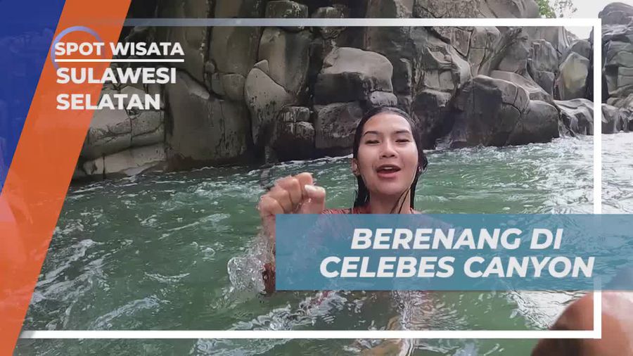 Berendam dan Menikmati Segarnya Air di Celebes Canyon, Sulawesi Selatan  