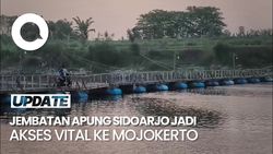 Video: Melihat Jembatan Apung di Sidoarjo, Jadi Akses Vital Menuju Mojokerto