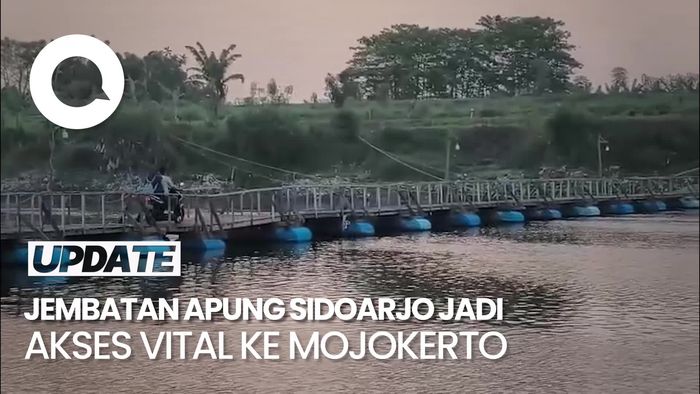 Video: Melihat Jembatan Apung di Sidoarjo, Jadi Akses Vital Menuju Mojokerto
