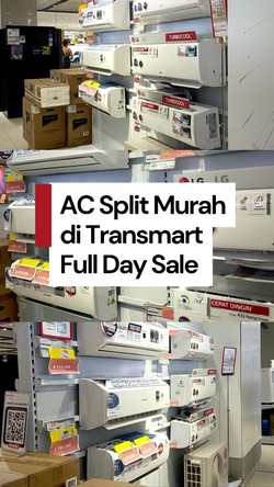 Video Transmart Full Day Sale Balik Lagi! AC Split 1 PK Diskon 1 Jutaan
