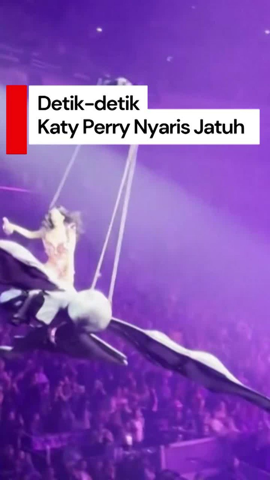 Video Detik-detik Katy Perry Nyaris Jatuh Saat Terbang di Tur Lifetime