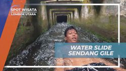 Merasakan Serunya Meluncur di Water Slide Alami Sendang Gile di Lombok Utara  