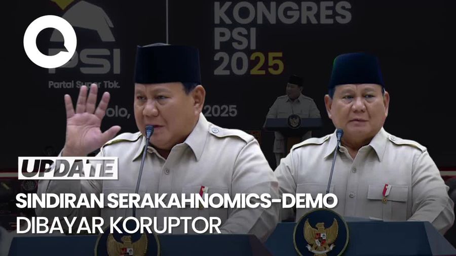 Video: Kala Prabowo Sindir Serakahnomics hingga Demo Dibayar Koruptor