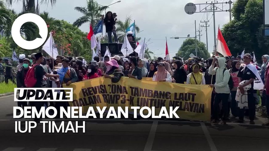 Video: Ramai-ramai Nelayan Paksa Masuk Kantor Gubernur Babel, Ada Apa?